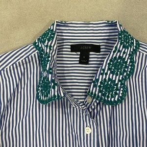 J.Crew embroidered blouse; size 6